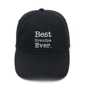 Best Grampa Ever: Black Velcro Back Hat